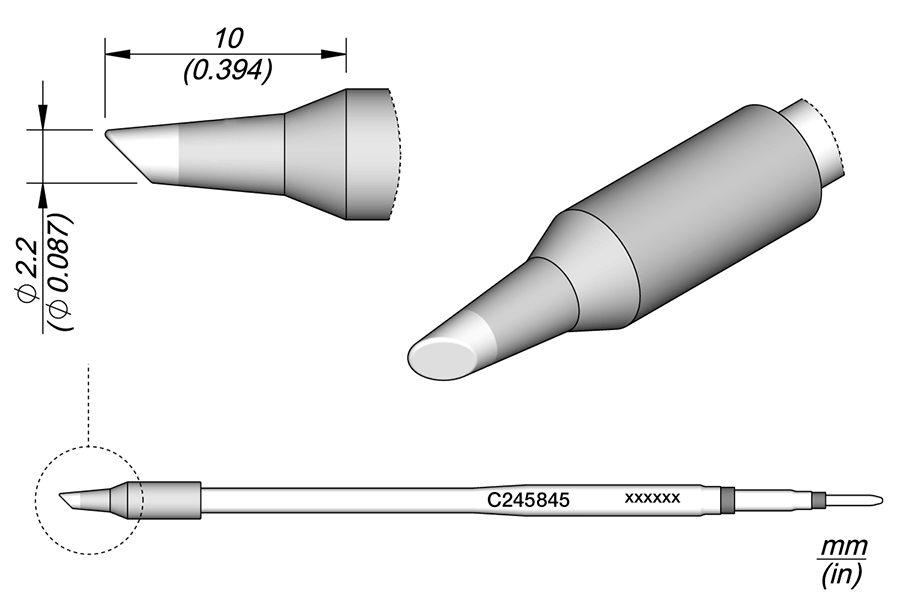 C245845 - Bevel Cartridge Ø 2.2 L